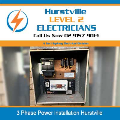 3 phase power installation and electrical meter box upgrade by licensed electricians in Hurstville