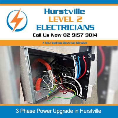 3 phase power upgrade and installation services by level 2 electricians in Hurstville 