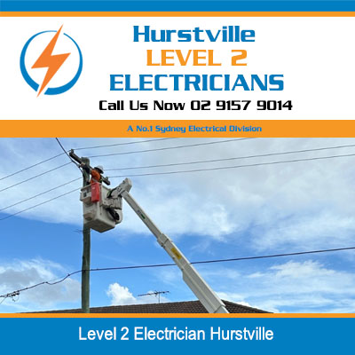 Hurstville Level 2 Electrician installing and repairing overhead power lines